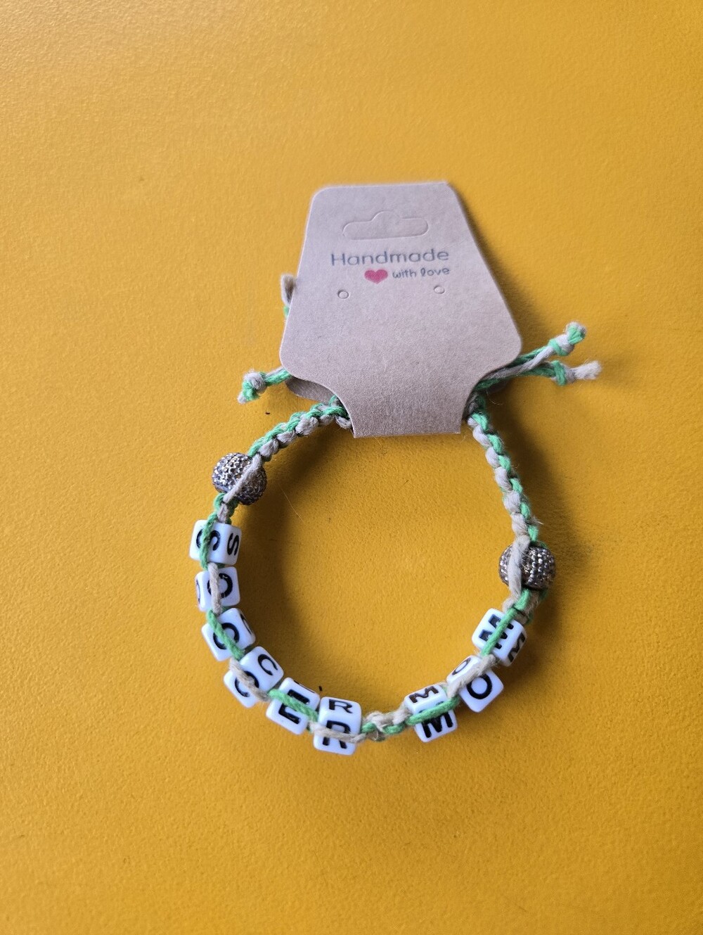 Handmade Womens Soccer Mom Bracelet